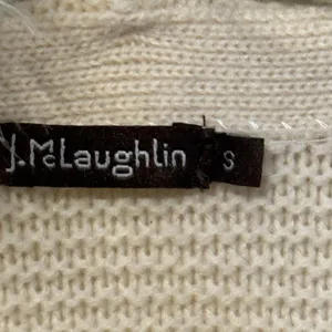 J. McLaughlin Womens Cream Wool Cashmere Faux Fur Trim Cardigan Sweater Small thumbnail 6