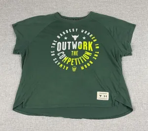 Under Armour HeatGear Shirt Womens Medium Green Outwork Competition Project Rock thumbnail 1