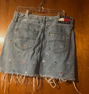 Embroidered Denim Skirt thumbnail 3
