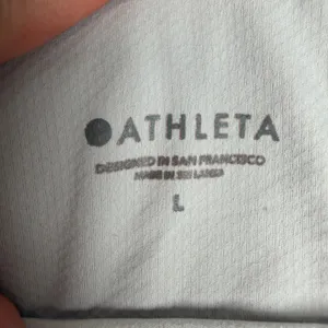 Athleta L Sports Bra Exhale A-C White Low Impact Support Soft Yoga Active 486376 thumbnail 8