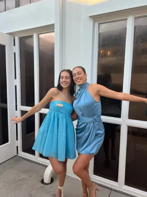 blue babydoll dress american threads thumbnail 2