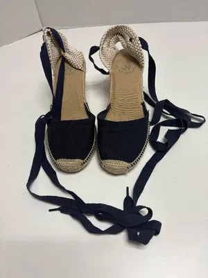 Alpargatera La Manual - Blue Espadrilles‎ With Jute Wedge - Size 37 (6.5 US) thumbnail 1