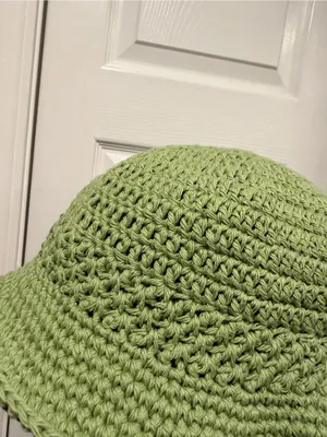 Handmade Crochet Bucket Hat 100% Cotton Lightweight Packable Festival Boho Beach thumbnail 3