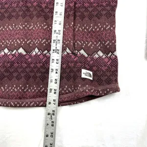 The North Face 1/4 Zip Women’s L Nordic Pattern Red/Brown Pullover Sweater-knit thumbnail 9