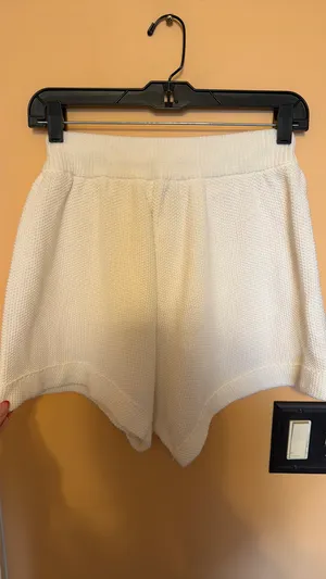 Grey Bandit Knit Shorts White Waffle thumbnail 4