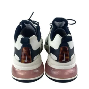 NIKE Air Max 270 React Women's White Black Low Top Athletic Sneakers Shoes 8.5 thumbnail 3