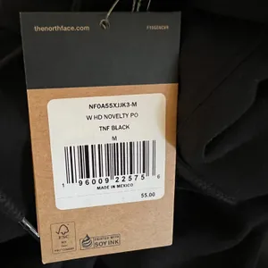 The North Face Hoodie Women's Medium Black Chest Logo Kangaroo Pocket Athleisure thumbnail 5