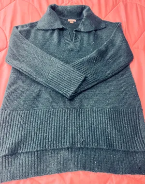 Falls Creek teal sweater med thumbnail 1