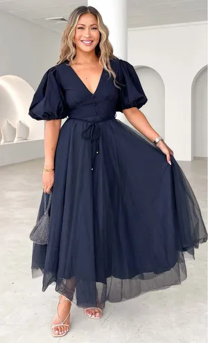 One Kiss Tulle Maxi Dress thumbnail 1