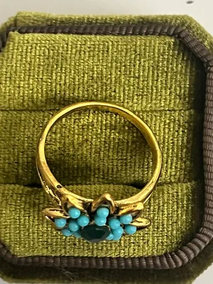Vintage/Bohemian Design Stainless Steel Golden Flower Design Beads Ring S 9 thumbnail 4