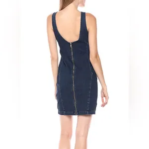 Guess Sofia Dark‎ Blue Denim Mini Dress Size M thumbnail 2