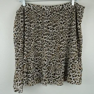 NWT Banana Republic Leopard Print Pleated‎ Midi Skirt Size 18 Cocktail Capsule thumbnail 4