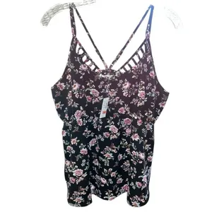 Maurice’s V-Neck Peplum Floral Polyester Spandex Blouse XL NEW #487 thumbnail 2