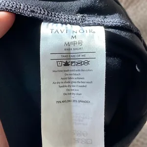 TAVI NOIR Solid Black Biker Shorts Size Medium thumbnail 6
