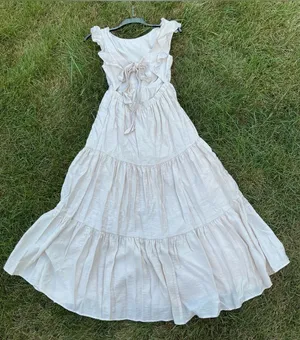 Cute Ruffle Tie-Back Maxi Dress 🌸 thumbnail 1