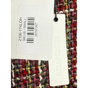 Olivaceous Mini Dress Women S Red Multi Tweed Fringe Hem Sleeveless Zip Back thumbnail 5