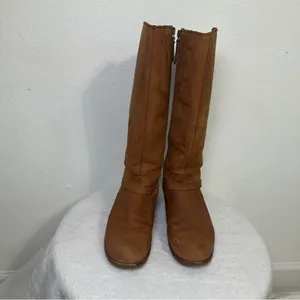 Teva De La Vina Dos Tall Bison Waterproof Leather Brown Over the Knee Boots SZ 9 thumbnail 3