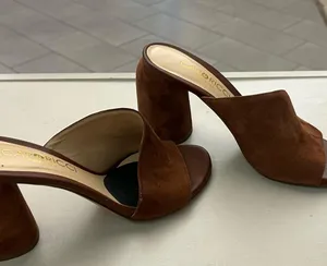 Caparros Heels Chestnut Suede Women's Mules-made in Italy 38 1/2Vero Cuoio 81/2 thumbnail 9