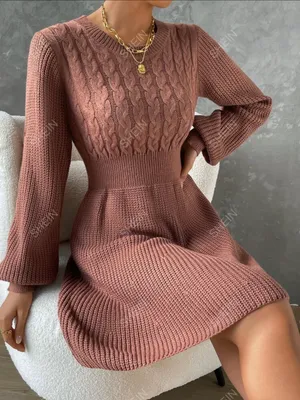 Brown knitted sweater dress Size XS thumbnail 1