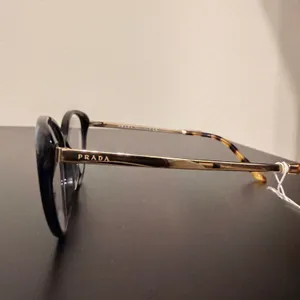 Prada Black and Gold Frames with Clear Lenses thumbnail 2
