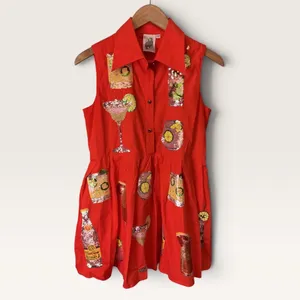 Queen of Sparkles Red Sequin Cocktail Drink Sleeveless Shirt Dress XS thumbnail 2