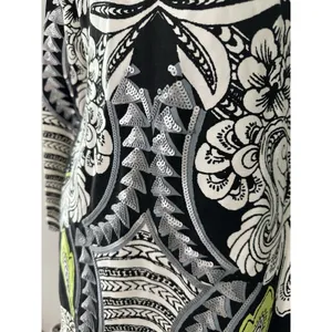 MINKPINK Highest Tower Embellished Mini‎ Dress Sequins Black Neon Lime Size S thumbnail 4