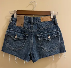 Pacsun High Rise Festival Pacific Sunwear Denim Shorts Cut Off Sz 23 NEW NWT thumbnail 3