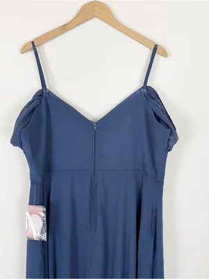 Birdy Grey Devin Convertible Dress Chiffon Women’s Plus Slate Blue Bridesmaid thumbnail 10