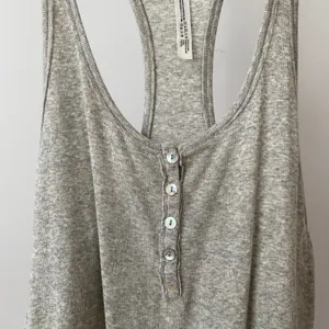 Free‎ People L Gray Bodysuit Intimately Henley Tank Top Ribbed Knit One Piece thumbnail 2