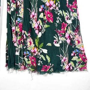 Free People FP One Floral Wide Leg Pants Green Womens Small Boho Gauze Palazzo thumbnail 9