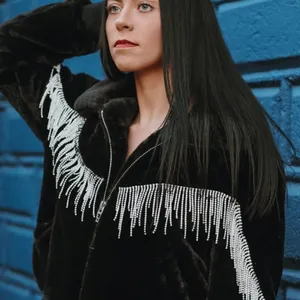 Blush Boutiques- Black Diamond Faux Fur Coat thumbnail 2