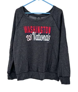 5th & Ocean‎ Size Large Long Sleeve Sweater Washington Nationals Sweatshirt thumbnail 1