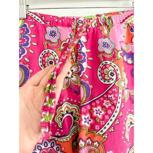 Vera Bradley | 2-Piece Cotton Pajama Set Pink Paisley Button Up | Sz S thumbnail 8