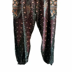 Harem Garden Rayon Aztec Tribal Festival Gypsy Bohemian Yoga Pants SZ 3XL #2591 thumbnail 5