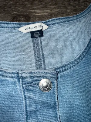 American Eagle NWOT Denim Pinafore Mini Dress thumbnail 5