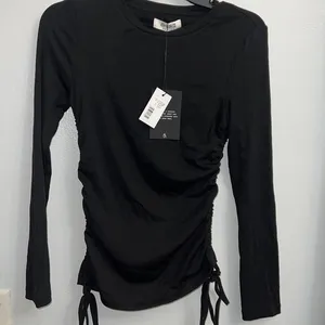 4th & Reckless Women'S Matilda Ruched Side Top In Black Small Nwt thumbnail 2