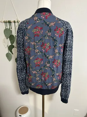 Free People Floral Bomber Jacquard Jacket thumbnail 6