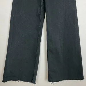 Zara Jeans Marine Straight Jeans Size‎ 0 Women Wide Leg Raw Hem Faded High Rise thumbnail 4