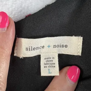 UO‎ L Large Velvet Burnout Dress One Shoulder Y2K Whimsy Goth Silence + Noise thumbnail 6