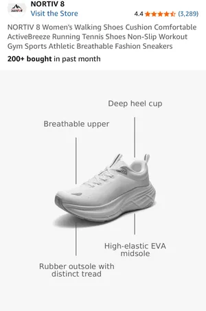 Nortiv8 Women’s White Tennis Shoes thumbnail 2