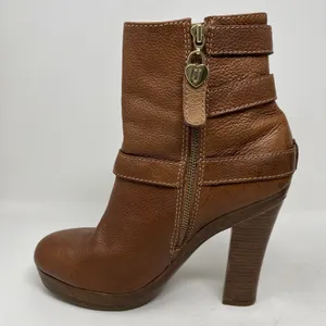 Juicy Couture Serena Boots Women's Size 9.5 Buckle Platform‎ Ankle Brown Booties thumbnail 7