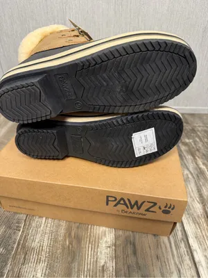 PAWZ Women’s Brown and Black Winter Duck Boots - Waterproof Lace-Up Size 9 thumbnail 9