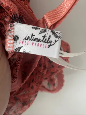 Free People Intimately Red Bralette Mesh Lace Dainty Stars Festival Concert thumbnail 7