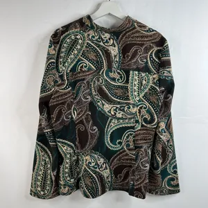 Chico's 3 US 16 XL Jacket Paisley Print Full Zip Stretch Long Sleeve lightweight thumbnail 6