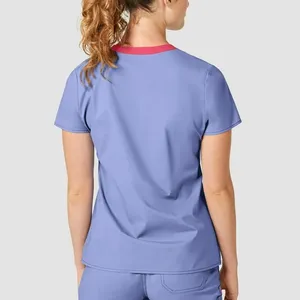 WonderWink WonderFlex Medium blue with pink trim thumbnail 2