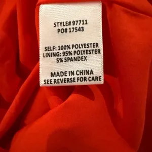 Skies Are Blue Red Ruffle Sleeve Shirt Dress Size XS. thumbnail 5
