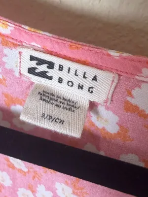Billabong Picnic Date Midi Dress Pink Floral Size Small thumbnail 7