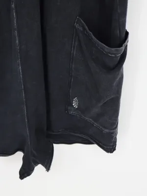 FP Movement Hot Shot Tee Romper Women’s M Black Mineral Wash Oversized Pockets thumbnail 7