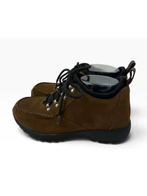-Lands End Low Top Hiking Boots Womens 7B Brown Suede Leather Outdoor Activewear thumbnail 5