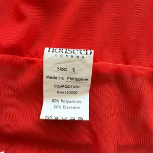 House of CB 'Edetta' Scarlet Mesh Corset Vibrant Red Top thumbnail 5